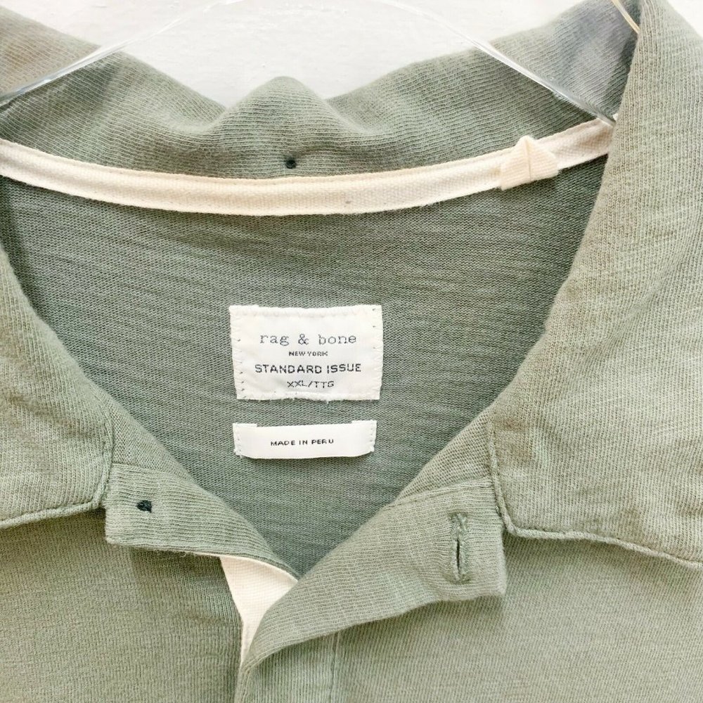 Rag & Bone Short Sleeve Standard Issue Polo Xxl - image 3